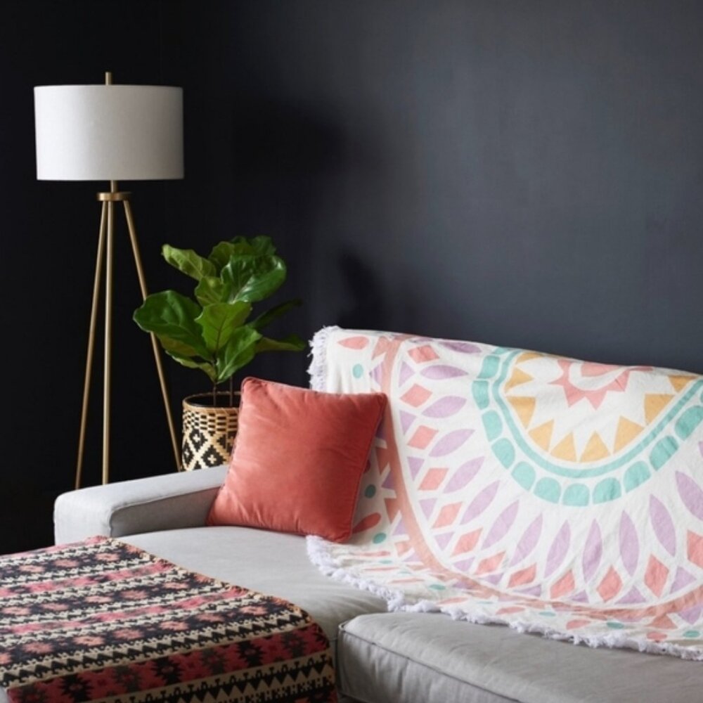 GYPSY 05 Boho Roundie Fringed Picnic Beach Towel (65” Diameter) SO‎ CUTE! - Picture 5 of 7